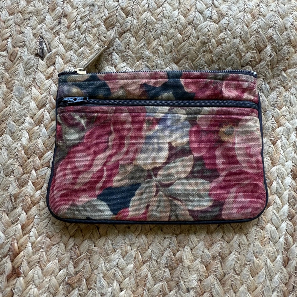 Vintage Maggi B Floral Tapestry Coin Purse Pouch 90s Cottage Whimsigoth Canada